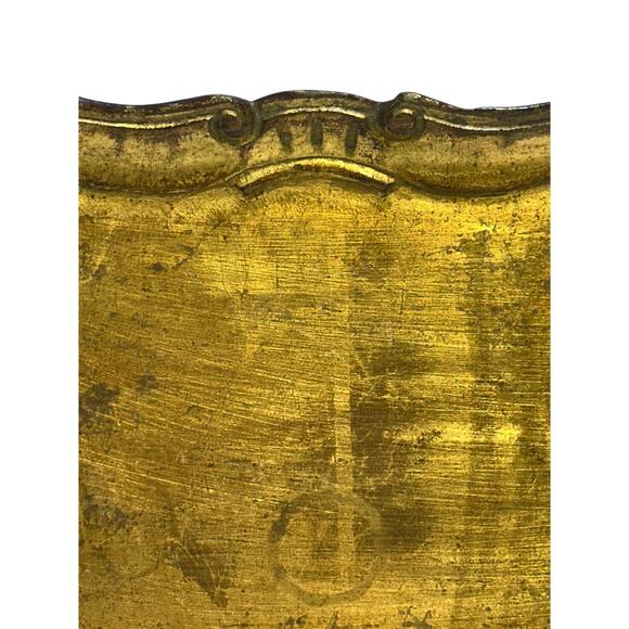 Labrazel Florentine Wooden Hollywood Regency Art Nouveau Tray Made in Italy - Picture 3 of 5